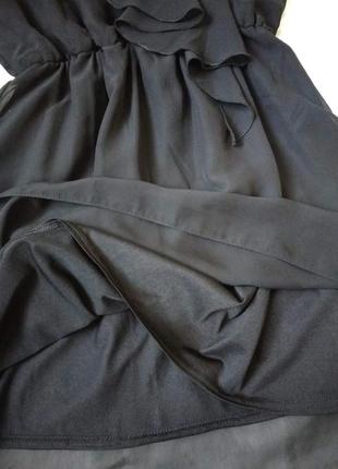 Платье sophie gray женское черное шифон8 фото