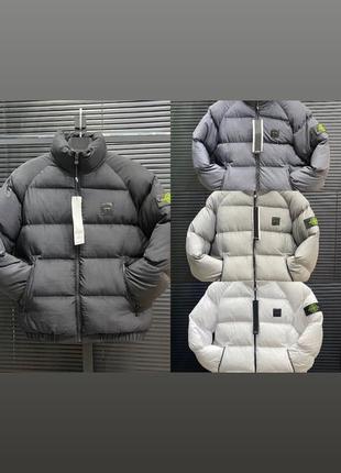 Преміум зимова куртка пуховик stone island стон айленд1 фото