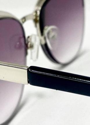 Очки женские корректирующие для зрения кошечки в металлической матовой оправе дужки на флексах2 фото