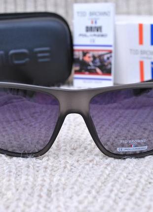 Стильные мужские солнцезащитные очки в роговой оправе ted browne polarized5 фото