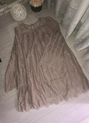 Кружевное платье - блузка