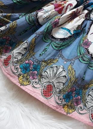 2 речі за ціною 1. яскрава літня пишна спідниця з цікавим принтом river island3 фото