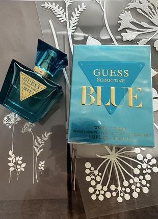 Туалетна вода seductive blue guess, 30мл8 фото