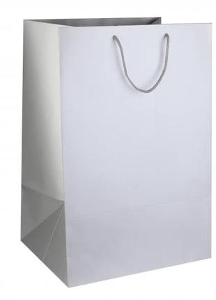 Пакет картонний вертикальний сріблястий (36*54*30см) 210г/м²