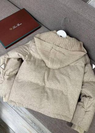 Куртка loro piana шерстяная текстильная с капюшоном6 фото