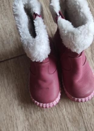 Чобітки на дівчинку 24р/ зимові чобітки на дівчинку/шкіряні чобітки 245 фото