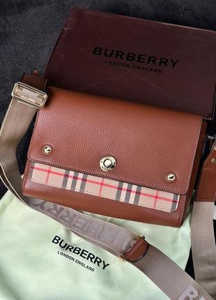 Сумка у стилі burberry leather vintage check note cross-body bag