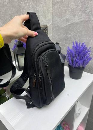 Чоловіча стильна ефектна крута якісна сумочка слінг2 фото