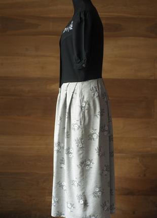 Винтажное черное австрийское платье миди женское, размер xs, s4 фото