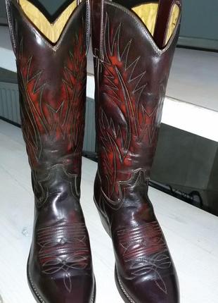Кожаные сапоги в стиле western от бренда sharro размер 35 ( 23 см)