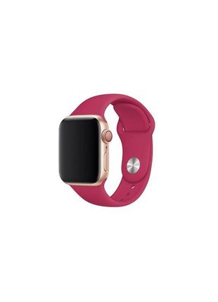 Ремешок sport band для apple watch 38/40mm силиконовый розовый спортивный arm series 6 5 4 3 2 1 pomegranate