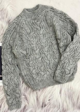 Женский теплый зимний свитер вязаный укороченные короткий2 фото