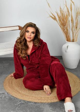 Дуже тепла, махрова піжама на блискавці, 46-56 розмірів. 0190794 фото