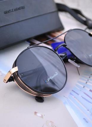 Фирменные круглые солнцезащитные очки thom richard polarized tr9026 unisex с шорами2 фото