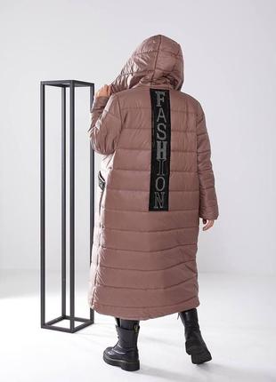 Стильная, теплая, стеганая куртка-пальто, 48-58 размеров. 3075605 фото