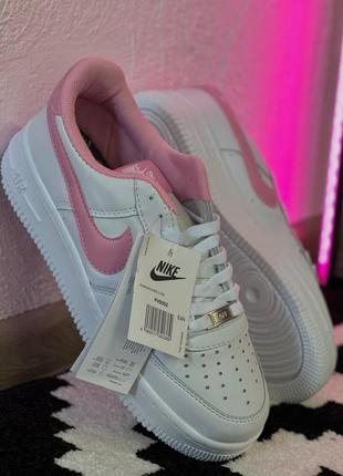 Кроссовки nike air force 1 white pink