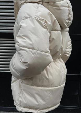 Перероблена стьобана куртка з декоративною талією і ребристим ремінцем6 фото