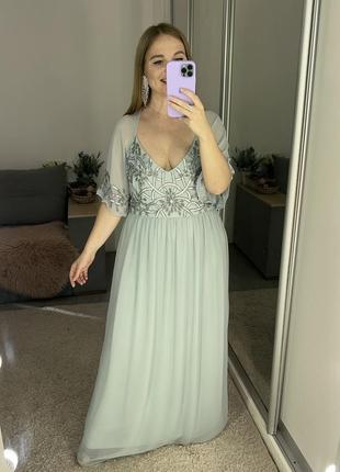 Роскошное невесомое вечернее платье No7892 фото