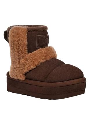 Жіночі черевики уги ugg classic cloudpeak brown leather boots3 фото