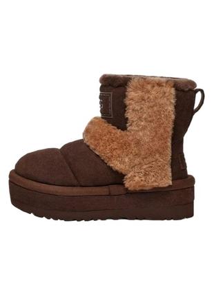 Жіночі черевики уги ugg classic cloudpeak brown leather boots5 фото