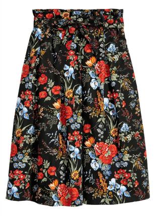 Красивенная  юбка миди в цветах h&m3 фото