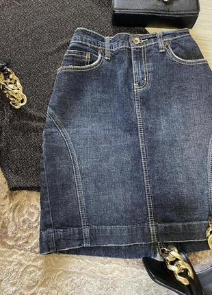 Стильная джинсовая юбка7 фото