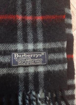 Оригинал! шарф burberrys burberry london lambswool в клетку оригинальный4 фото