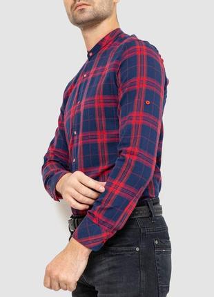 Рубашка мужская в клике байковая, цвет красно-синий3 фото