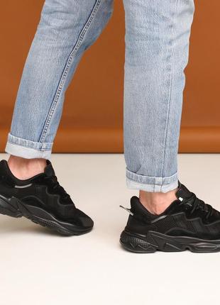 Кроссовки мужские стильные черные