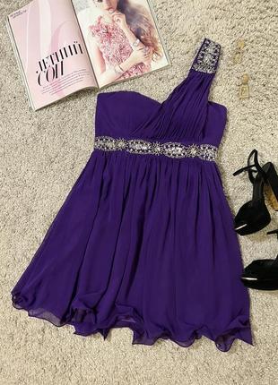 Праздничное вечернее фиолетовое платье No36