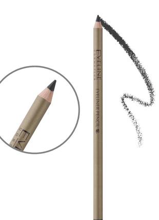 Контурний олівець для очей з точилкою . чорний/коричневий3 фото