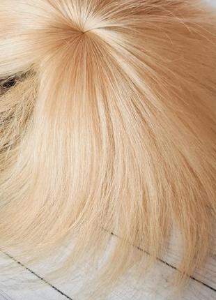 Накладка топпер макушка челка 100% натуральный волос10 фото