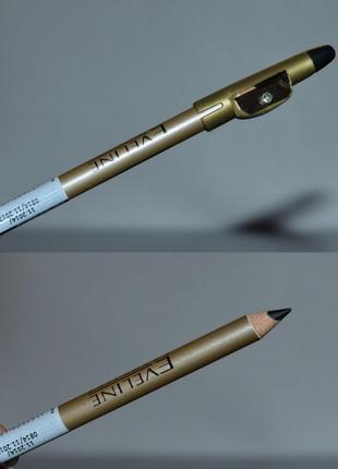 Контурный карандаш для глаз с точилкой . чёрный/коричневый4 фото