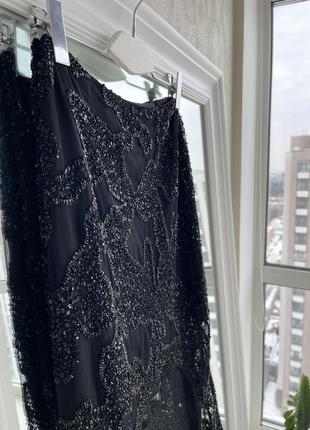 Вечерняя юбка с россыпью бисера3 фото