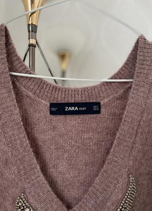 Вязаный свитер из альпаки от zara в размере s5 фото