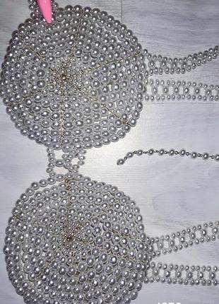 Роскошный лиф из жемчуга люкс