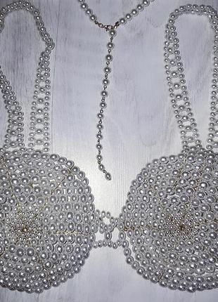 Роскошный лиф из жемчуга люкс