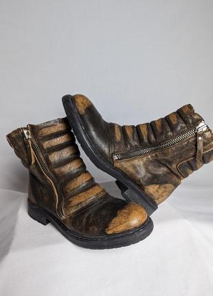 Ботинки diesel. кожаные женские сапоги, ботинки, мото ботинки9 фото