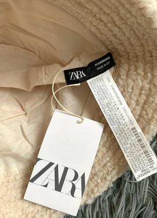 Плюшева панамка zara, плюшева шапка від zara. капелюх zara зі штучного хутра, панама зі штучної овчини.4 фото