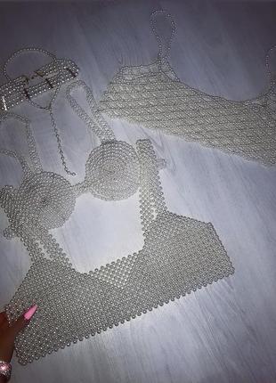 Роскошный лиф из жемчуга люкс