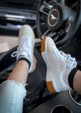 Кросівки puma cali white/brown кросівки кеди кеді5 фото