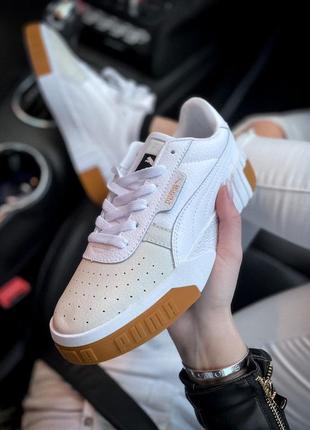 Кросівки puma cali white/brown кросівки кеди кеді8 фото