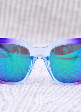 Красиві яскраві дзеркальні окуляри в прозорій оправі в стилі celine3 фото