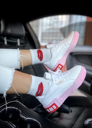 Кроссовки puma cali white/pink  кросівки кеды кеди