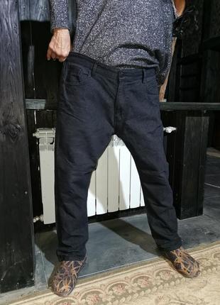 Брюки штаны джинсового кроя easy black label мужские  slim w38 l29 прямые высокая посадка классические базовые4 фото