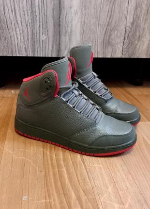 Кожаные кроссовки высокие, хайтопы jordan, nike 1 flight 5 prem bg