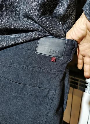 Брюки штаны джинсового кроя easy black label мужские  slim w38 l29 прямые высокая посадка классические базовые7 фото