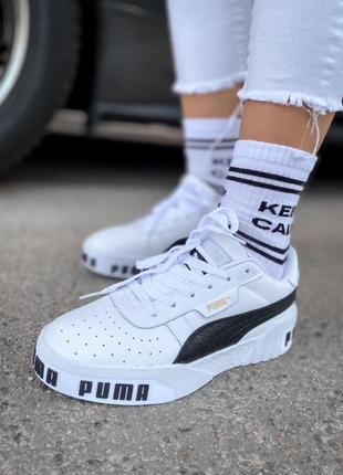 Кроссовки puma cali black/white кросівки кеды кеди1 фото