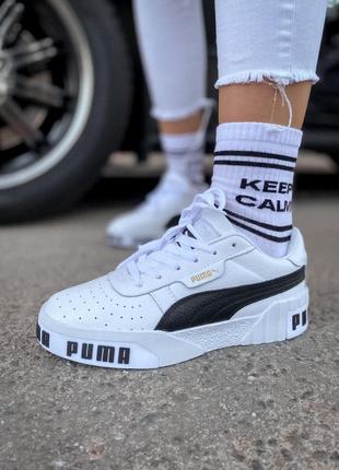 Кроссовки puma cali black/white кросівки кеды кеди2 фото