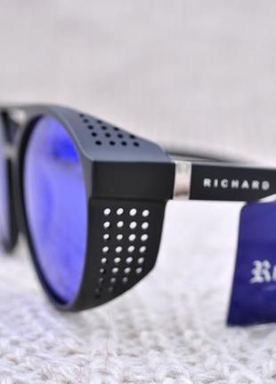 Стильные фирменные круглые очки с боковой шорой thom richard polarized унисекс